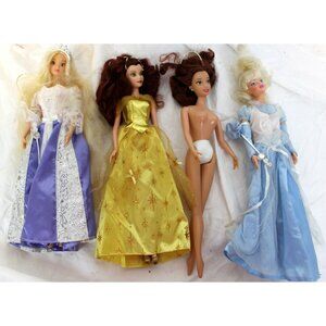 Princess 11" Fashion Dolls Rapunzel Cinderella Belle Ballerina Dresses Pretend P